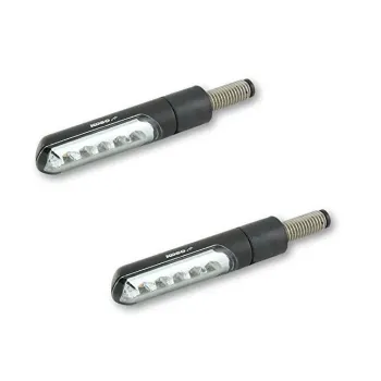 cafe 4 racer - HIGHSIDER LED sequence-indicator STS 1, black 2C anodized, smoke lens, E-marked - Highsider Running light LED turn signal 4054783241712