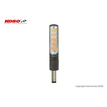 cafe 4 racer - KOSO LED sequence-indicator ELECTRO, black, smoke lens - Koso Running light LED turn signal 4054783301508