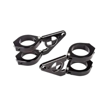 cafe 4 racer - HIGHSIDER CNC Alu headlight bracket Chrome SHORT - Highsider Headlights  brackets & holders   4054783028443