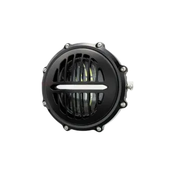 cafe 4 racer - 5-3/4 Harley Headlight 5.75" Led Headlamps insert black - Cafe4Racer LED Headlight & inserts 