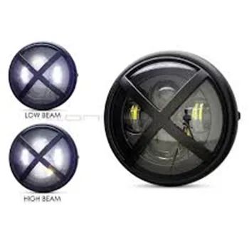cafe 4 racer - 7,7" matně černá mřížka LED světlometů X-Rally - MAX-INC  Světla LED 