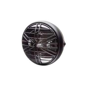 cafe 4 racer - SHINY HEADLIGHT OVAL,BLACK,12V H9+H11 - Shin Yo Headlights side mount 4054783163793