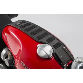 cafe 4 racer - Trip Machine, Mini Classic leather tank pads. Black suede - Tripmachine Tank pads & Straps & Stickers 