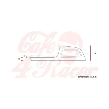 cafe 4 racer - Klasické sedadlo CRV Cafe Racer - Cafe4Racer Částečně čalouněné 