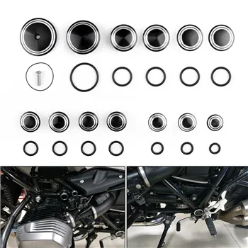 cafe 4 racer - BMW RnineT hliníkové krytky do rámu Černá - Cafe4Racer Krytky 