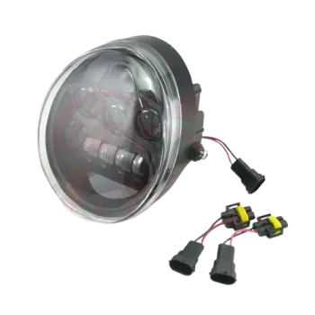 cafe 4 racer - LSL Scrambler Head Light, černá/chromová - LSL Přední světla s bočním uchycením 4251342922918
