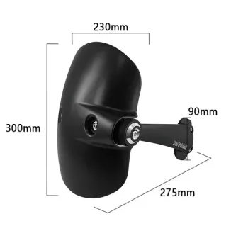 cafe 4 racer - Rear Fender Aluminum & Plastic for BMW R NINET 14-18 black - Cafe4Racer Front & rear fenders  
