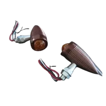 cafe 4 racer - LED ukazatel "PEAK" černý dlouhý tónovaný pár M10 E-schválený - HS MOTO Germany Standardní ukazatele směru 4251352605894
