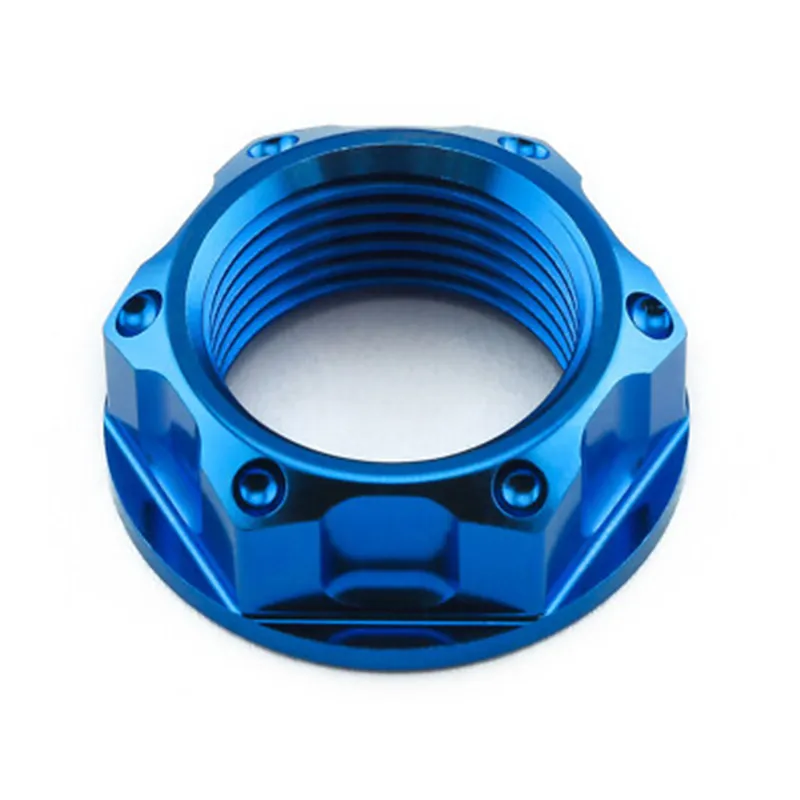 cafe 4 racer - Alu Stem NUT  blue - Cafe4Racer Steam NUT 