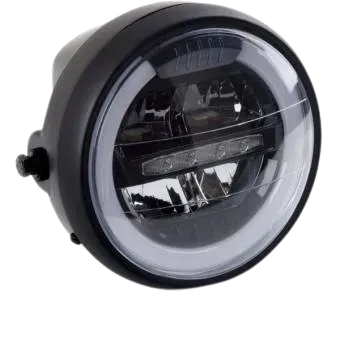 cafe 4 racer - 6 1/2 PUIG Headlight LED black matte -  LED Headlight & inserts 