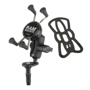cafe 4 racer - RAM Mounts, X-Grip Phone mount w/fork stem base. Small phone - RAM Mounts Cell Phone accessories 