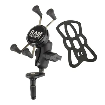 cafe 4 racer - RAM Mounts, X-Grip Phone mount w/fork stem base. Small phone - RAM Mounts Cell Phone accessories 