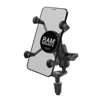 cafe 4 racer - RAM Mounts, X-Grip Phone mount w/fork stem base. Small phone - RAM Mounts Cell Phone accessories 