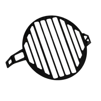 cafe 4 racer - 5.75" Anarchy Design Black / Contrast CNC Aluminum Headlight Guard Cover - MAX-INC  Headlight Grills 