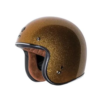 cafe 4 racer - T-50 ECE otvorená prilba lesklá Gold Mega Flake - TORC Helmets  T-50 