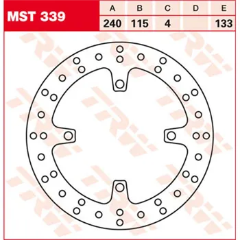 cafe 4 racer - Brzdový kotouč TRW Lucas MST339, pevný - TRW Brzdové kotouče 3322937355174