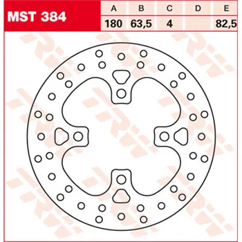 TRW Lucas brake disc MST384, rigid