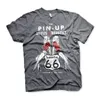 cafe 4 racer - Tričko Route 66 Pin-Ups dark heather - Route 66 Tričká 