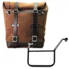 cafe 4 racer - Waxed suede side pannier scram 22l-30l + left subframe yamaha - UNIT GARAGE YAMAHA Ténéré 700 