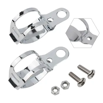 cafe 4 racer - Držiaky na smerovky s objímkou Wrap-Around vidlica M10 (10mm) - pár - 39mm - leštené - Motone CNC hliníkové puzdra / držiaky 