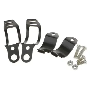 cafe 4 racer - winker clamp, 2 pcs., black 27-36 mm, pair -  CNC aluminum housing & brackets 