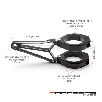 MAX Razor High Quality CNC Machined Headlight Brackets