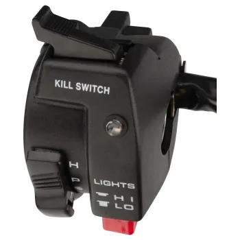 cafe 4 racer - All-In-One Handlebar Switch (LH) with Lights On/Off/Park, Hi/Lo, Turn, Horn, Kill, LED for HighBeam, Yamaha Plug Typ - KEDO 22mm & 7/8 inch 