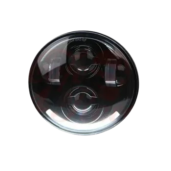 cafe 4 racer - 7.7" Matte Black LED Headlight + Anarchy Grill Cover  - MAX-INC  LED Headlight & inserts 