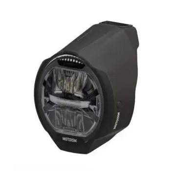 cafe 4 racer - KOSO LED světlomet THUNDERBOLT s parkovacím světlem, černý - Koso Přední světla s bočním uchycením 4054783254392