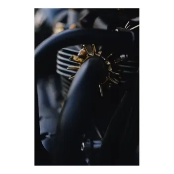 cafe 4 racer - Gemini - Bar End Finishers - Contrast Shot/Polish  - Motone Triumph Bonneville 