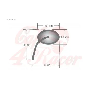 cafe 4 racer - HIGHSIDER Universal mirror MONTANA pravý/ľavý - Highsider Štandardné zrkadlá 4054783039647