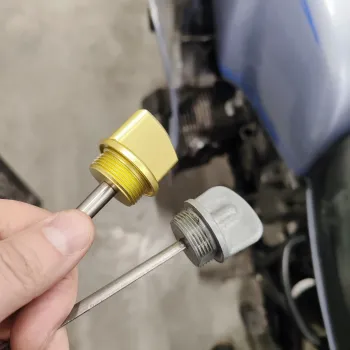 cafe 4 racer - Engine Oil Dipstick for Bmw R45 R65 R80 R100 Plug Cap Gold CNC  - Cafe4racer.eu Others 