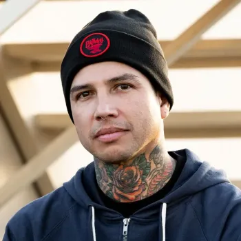 cafe 4 racer - Biltwell Anvil beanie black/red - BILTWELL Beanies 