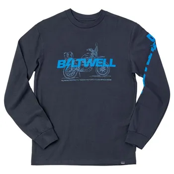 cafe 4 racer - Biltwell ADVXL tričko s dlouhým rukávem černé - BILTWELL Trička 