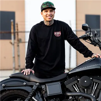 cafe 4 racer - Biltwell Left turn longsleeve t-shirt black - BILTWELL T-Shirts 