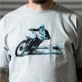 cafe 4 racer - Biltwell Roost tričko športová sivá - BILTWELL Tričká 