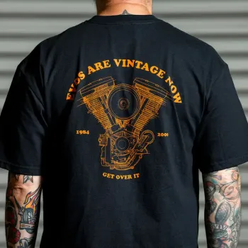 cafe 4 racer - Biltwell Evolution t-shirt black - BILTWELL Tričká 