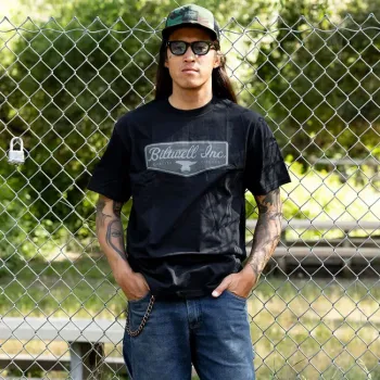 cafe 4 racer - Biltwell Grey shield t-shirt black - BILTWELL T-Shirts 