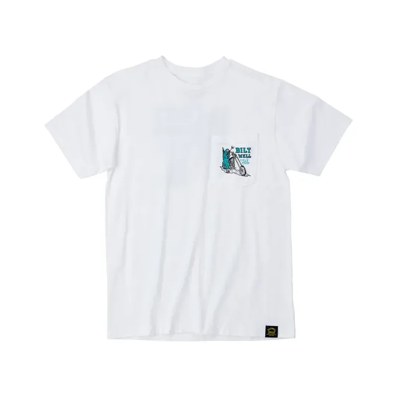 cafe 4 racer - Biltwell Reaper t-shirt white - BILTWELL Tričká 