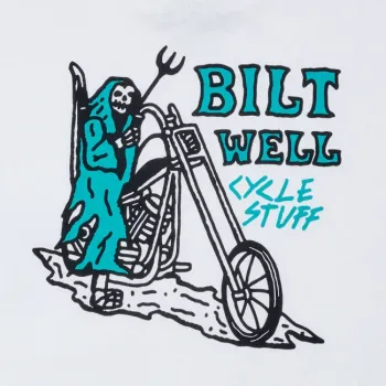 cafe 4 racer - Biltwell Reaper t-shirt white - BILTWELL Tričká 