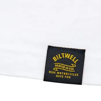 cafe 4 racer - Biltwell Reaper t-shirt white - BILTWELL Tričká 