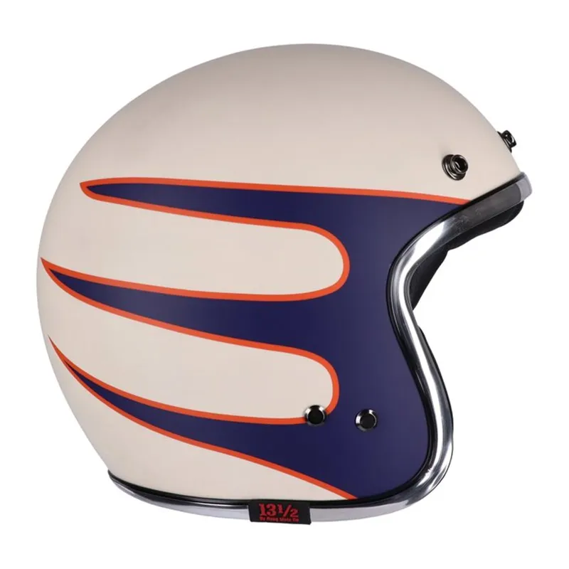 cafe 4 racer - 13 1/2 Prilba  Superior vintage biela - 13 1/2 Company 13 1/2 Skull  