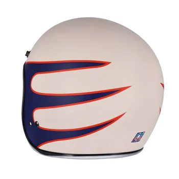 cafe 4 racer - 13 1/2 Prilba  Superior vintage biela - 13 1/2 Company 13 1/2 Skull  