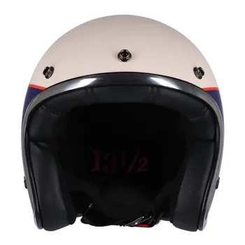 cafe 4 racer - 13 1/2 Prilba  Superior vintage biela - 13 1/2 Company 13 1/2 Skull  