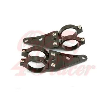 cafe 4 racer - Držák světla 41mm černý s otvorem pro smerovky - Cafe4Racer Držáky světlometů 