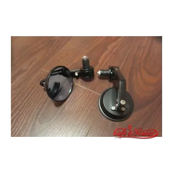cafe 4 racer - Handle Bar End Side Mirrors CR3 round - Cafe4Racer Bar end mirrors 