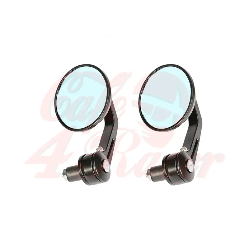 cafe 4 racer - Handle Bar End Side Mirrors CR3 round - Cafe4Racer Bar end mirrors 