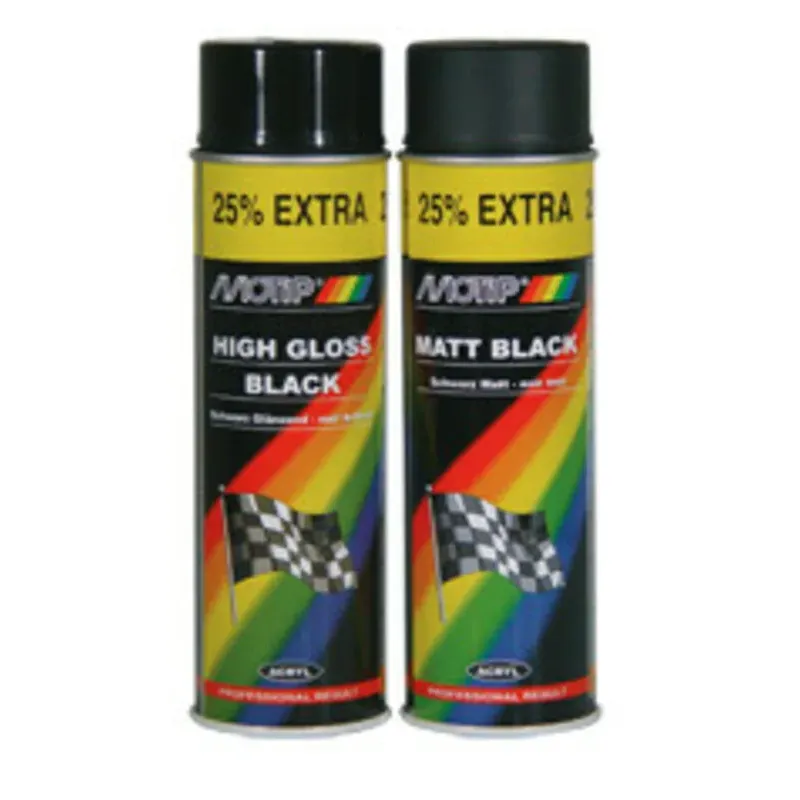 cafe 4 racer - MOTIP SPRAY SATIN BLACK 500ML - MOTIP Others 8711347040018