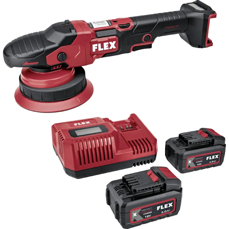 cafe 4 racer - Flex XFE 15 150 18-EC Set - Aku-excentrická leštička s voľným pohybom 18 V - Flex Aku leštičky na auto 4030293268616