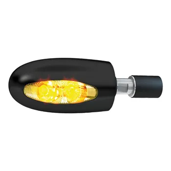 cafe 4 racer - Kellermann, BL 1000 LED turn signal. Clear. Black brass - Kellermann Bar end indicators 